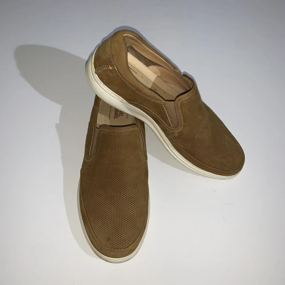 Samuel Hubbard Shoes Mens Size 14 XW Brown Leather Slip On Perforated M2115-015